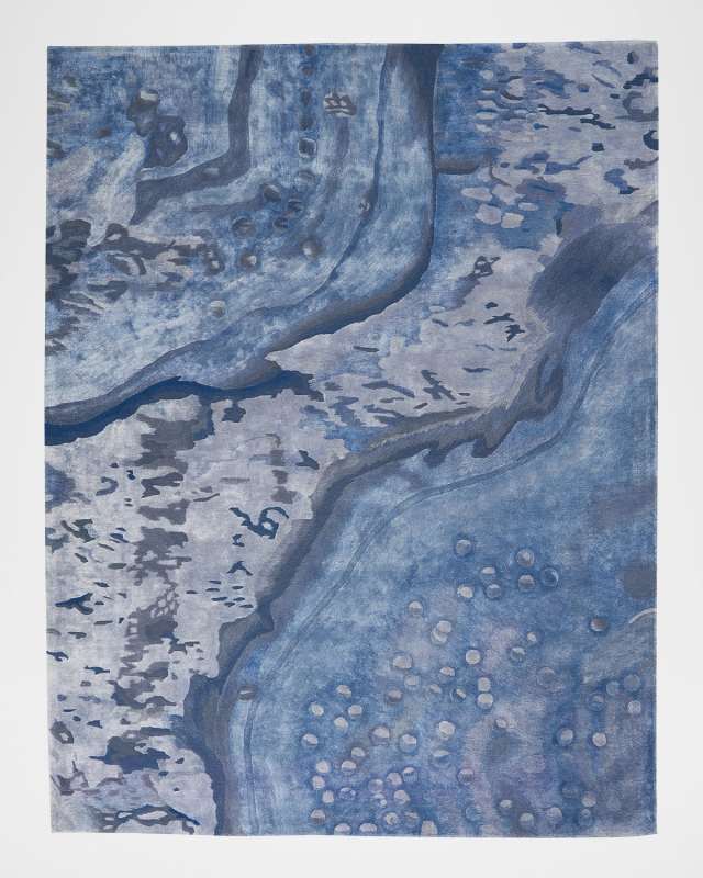 Prismatic Blue Hand-Tufted Rug, 8' x 10'